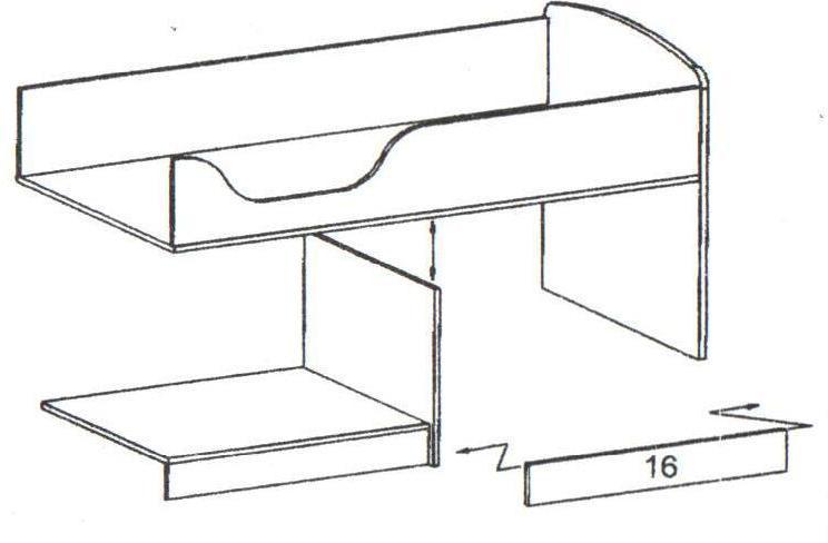 Схема сборки кроватки Приют Мини 007 М4 - шаг 4