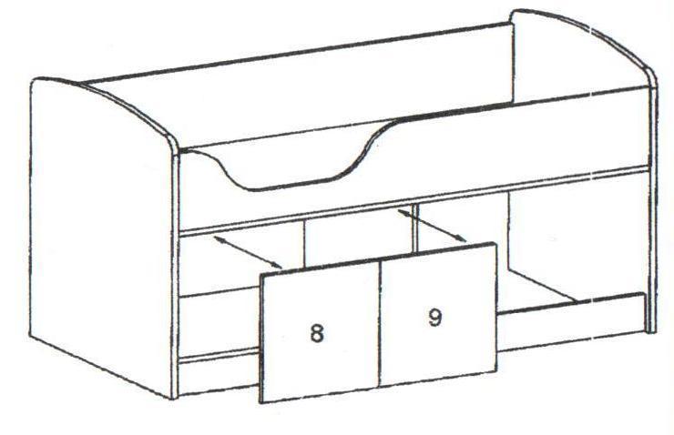 Схема сборки кроватки Приют Мини 007 М4 - шаг 6