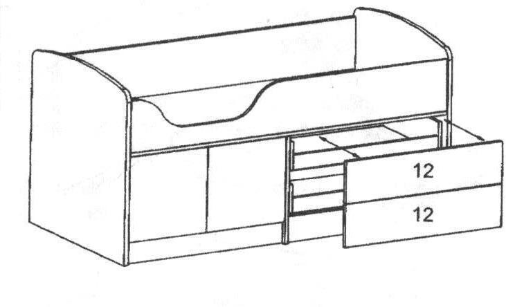 Схема сборки кроватки Приют Мини 007 М4 - шаг 8